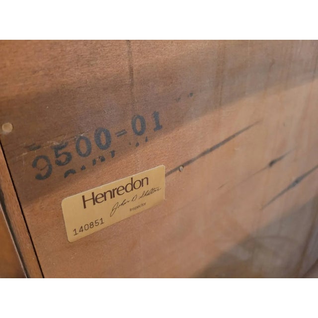 Henredon John Widdicomb Style Dresser & Mirror | Serpentine Front Chest For Sale In San Diego - Image 6 of 12