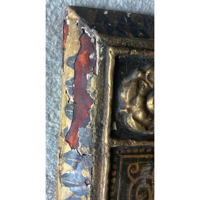 16th/17th C. Italian Old Master Antique Oil on Ornate Wood Panel Religious Icon For Sale In Washington DC - Image 6 of 11