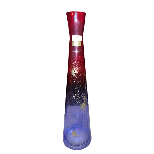This beautiful art glass vase was handcrafted sometime around the mid-century by Ambiente Zwiesel in Germany. The vase...