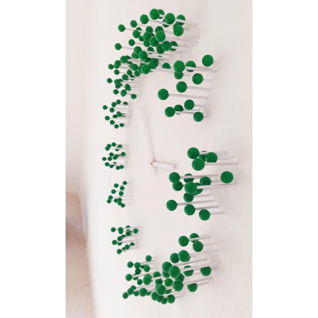 Contemporary "Mocap" (White-Green) Illusionistic Wall Clock / Wall-Sculpture For Sale - Image 3 of 10