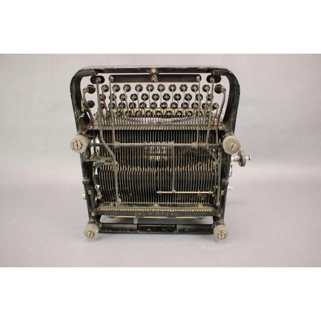 German Black Enamel and Chrome Typewriter by Wanderer Werke, 1935 For Sale - Image 9 of 10