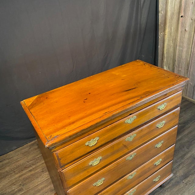 American Late 18th Century Chippendale Walnut Graduated Chest of Drawers For Sale In Portland, ME - Image 6 of 13