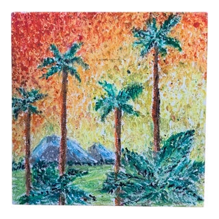 Paul Bellardo 2006 Expressionist Hawaiian Landscape Oil Painting on Board For Sale
