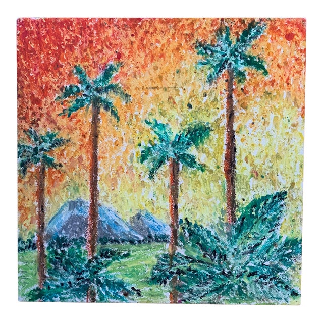 Paul Bellardo 2006 Expressionist Hawaiian Landscape Oil Painting on Board For Sale
