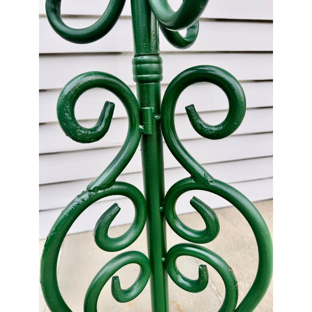 Three-Tier Circular Wire and Wrought Iron Plant Stand, Mid 20th Century For Sale - Image 10 of 16