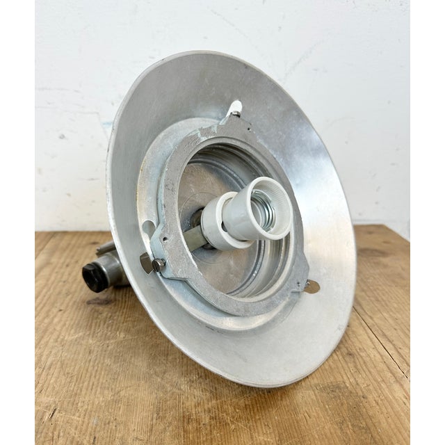 Industrial Aluminium Light with Glass Cover from Elektrosvit, 1970s For Sale - Image 13 of 16