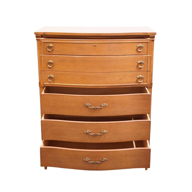 Bassett Furniture Centura Collection Solid Cherry Traditional Neoclassical 38" Chest of Drawers 9-4132 For Sale In Kansas City - Image 6 of 14