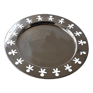 1980s Alessi Girotondo King-Kong Stainless Steel Tray For Sale