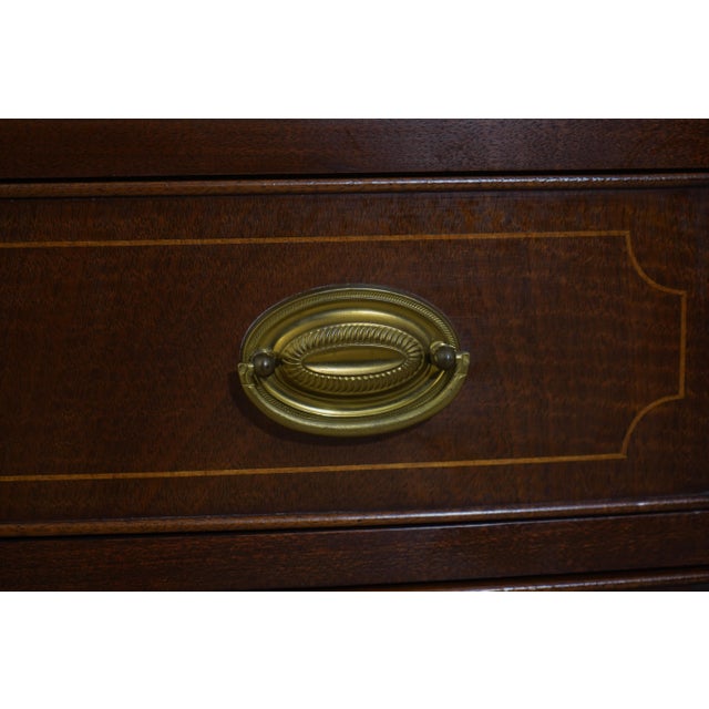 1980s Biggs Mahogany Serpentine Front Sideboard Server For Sale - Image 15 of 18