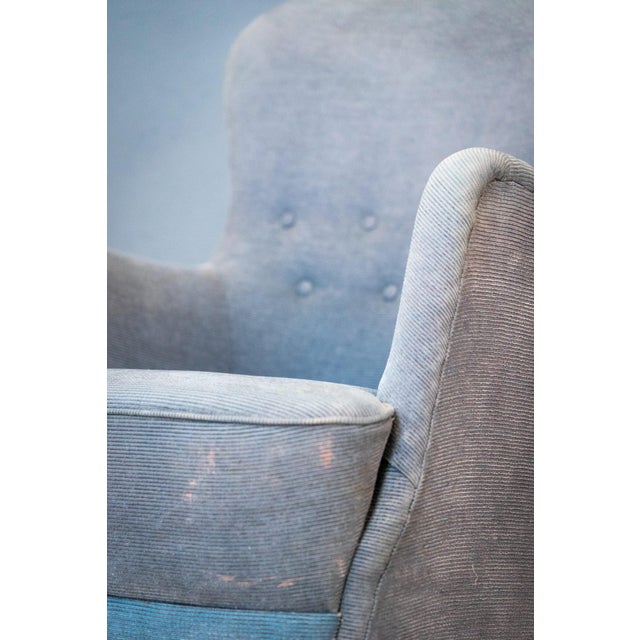 Blue Armchair from C.M. Madsen, 1950s For Sale - Image 6 of 7