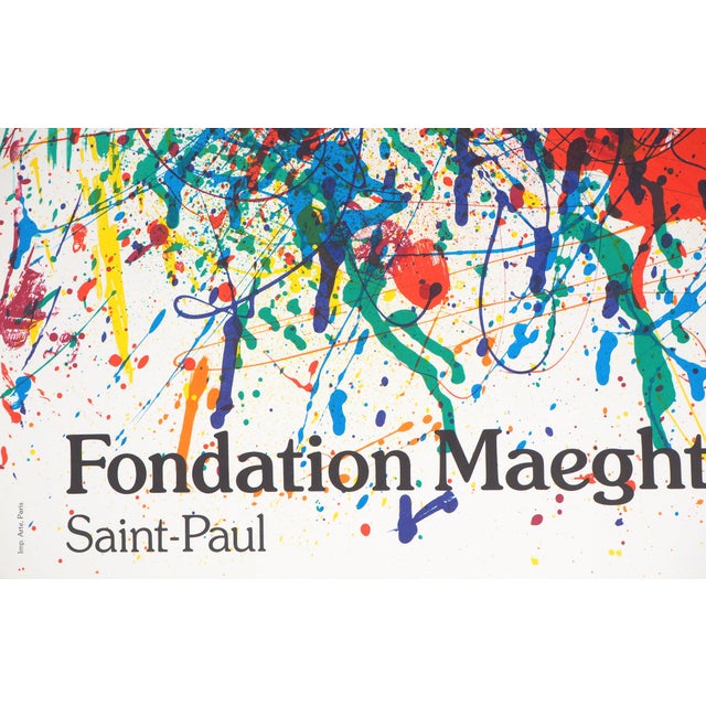 Vintage Lithograph Explosion of Colors Poster attributed to Sam Francis, 1983 For Sale - Image 5 of 7