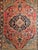 Textile Vintage Persian Sarouk Area Rug, Hand-Knotted Wool, Floral Medallion, 3x5, Red & Turquoise For Sale - Image 7 of 14