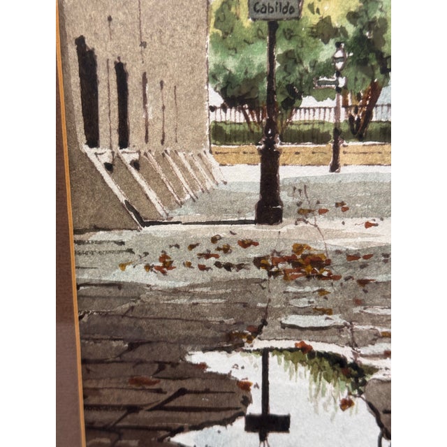 Paul De La Fille New Orleans Watercolor Painting, Framed For Sale In San Francisco - Image 6 of 12
