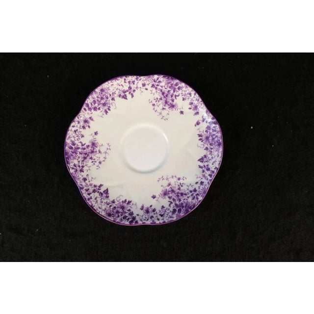 1940s Shelley Dainty Mauve Tea Cup - English Bone China Cup and Saucer For Sale - Image 9 of 9