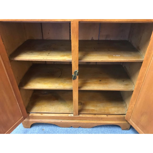 Wood Antique Rustic Pine Jelly Cupboard/ Pie Safe For Sale - Image 7 of 13
