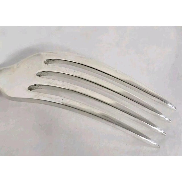 Antique Art Deco Sterling Silver Dessert Forks, Sheffield, 1920, Set of 6 For Sale - Image 10 of 12