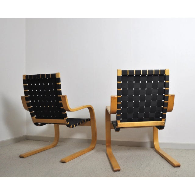 Model 406 Lounge Chairs by Alvar Aalto for Artek, Set of 2 For Sale - Image 6 of 10