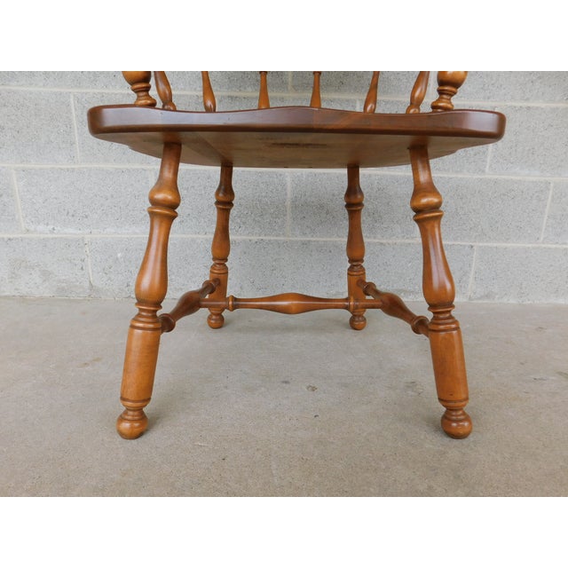 Ethan Allen Heirloom Nutmeg Captain Windsor Arm Chair 10-6531 For Sale - Image 11 of 14