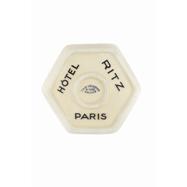 Mid-Century Modern Vintage Ritz Paris Hotel Beige Porcelain Ashtray For Sale - Image 3 of 7