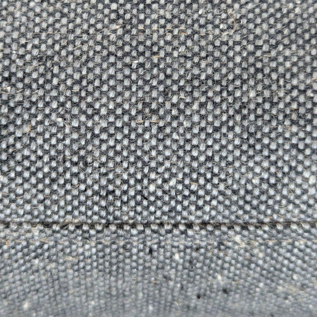 Gray West Elm Button Tufted Mid-Century Bench For Sale - Image 8 of 9