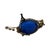 Metal Antique Cherub Cobalt Glass Gilt Metal Vanity Dish For Sale - Image 7 of 15
