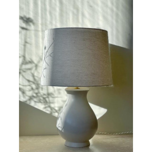 Carrara Ceramic Table Lamp by Wilhelm Kage, 1940s For Sale - Image 9 of 9