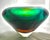 Mid 20th Century Mid 20th Century Murano Sommerso Art Glass Bowl in Green, Teal and Amber For Sale - Image 5 of 12