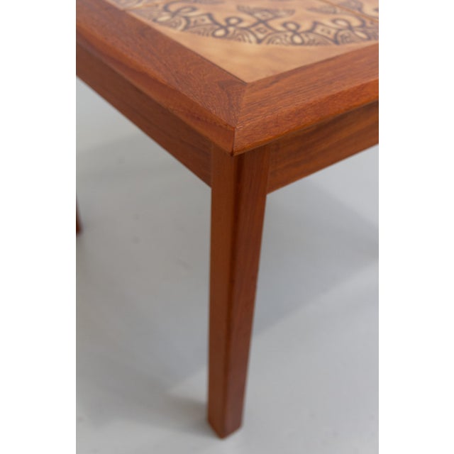 Danish Teak and Tile Side Table, 1960s For Sale - Image 11 of 16