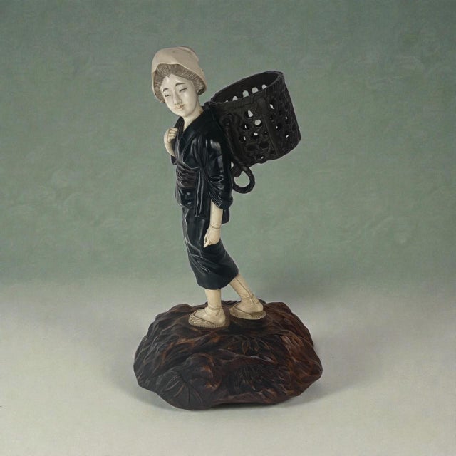 Antique Japanese Bronze Sculpture Figurine, Meiji Era (1868-1912) For Sale - Image 10 of 13