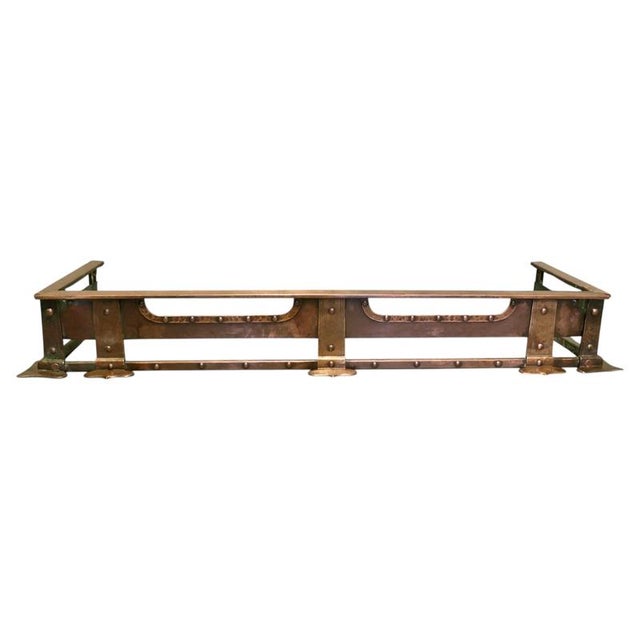 Metal 19th Century Arts and Crafts Brutalist Riveted Copper Fender, 1880 For Sale - Image 7 of 7