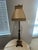 Neoclassical Maitland Smith Table Lamp With Marble Shaft and Silk Pleated Shade For Sale - Image 3 of 6