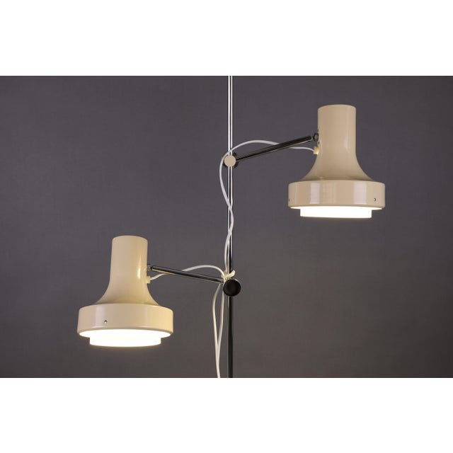 Josef Hurka Vintage Cream Adjustable Floor Lamp attributed to Josef Hurka for Napako, 1970s For Sale - Image 4 of 18