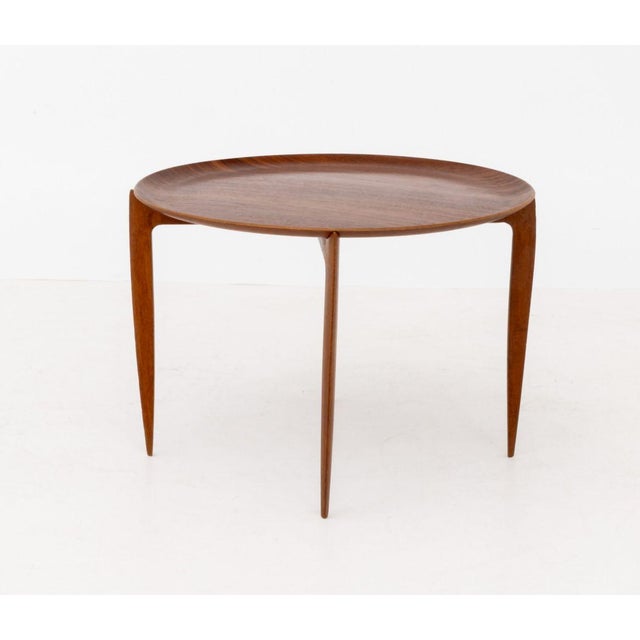 Fritz Hansen Teak Folding Tray Table For Sale In New York - Image 6 of 9