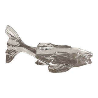 Vintage Art Glass Koi Fish Figurine Sculpture For Sale