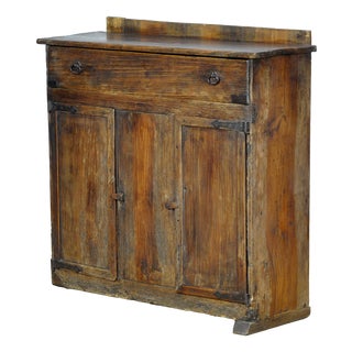 Antique Rustic Pine Cabinet, 1820 For Sale