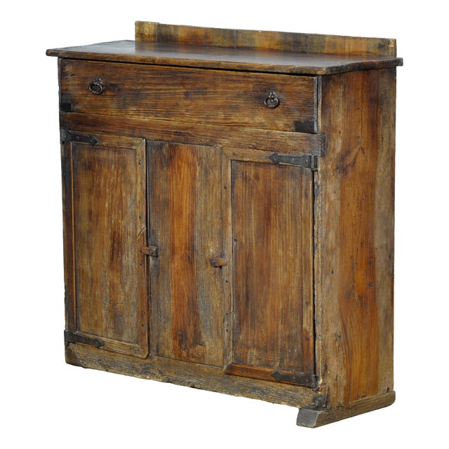 Antique Rustic Pine Cabinet, 1820 For Sale