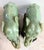 Antique Chinese Heavy Jadeite Jade Elephant Pair W/ Custom Stands 1920 For Sale - Image 4 of 11