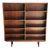 Rosewood Bookcase Large Open Double Column Shelving Unit Vintage Denmark 1960s For Sale