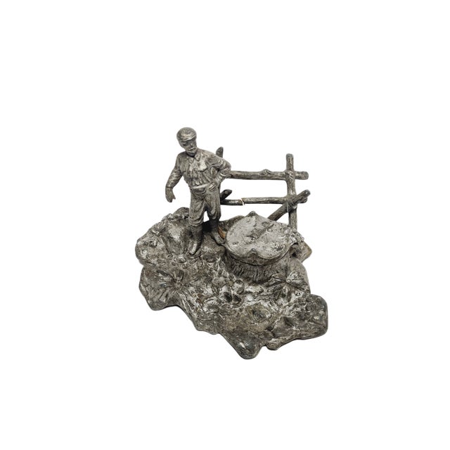 Art Nouveau German Figurative Inkwell, 1890s For Sale - Image 4 of 8