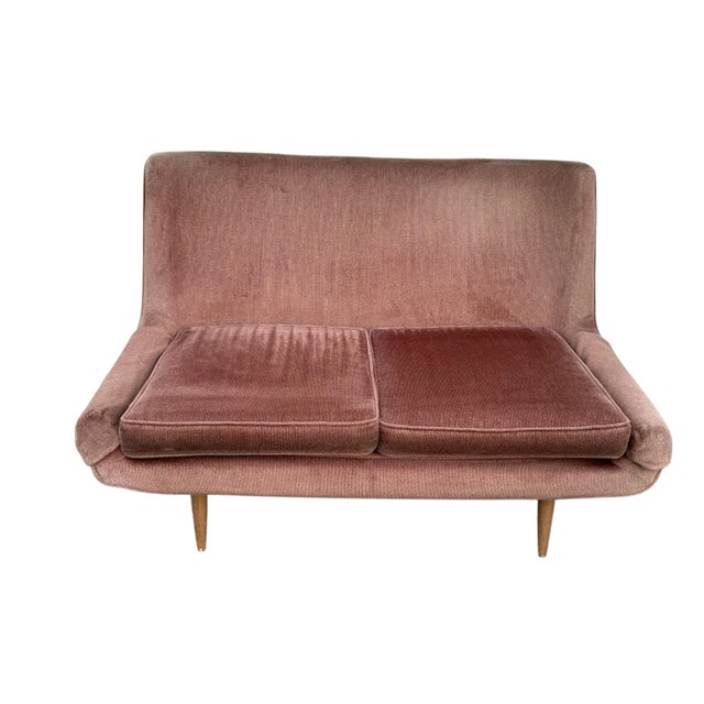 Mid-Century Modern Mid Century Brown Upholstered Sofa by Prestige for Bassett For Sale - Image 3 of 12