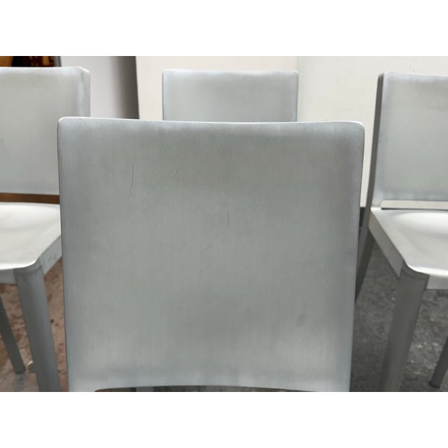 Metal Philippe Starck for Emeco Hudson Barstools, Set of Four For Sale - Image 7 of 12