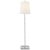 Visual Comfort Signature Grenol Buffet Lamp in Polished Nickel with Linen Shade For Sale