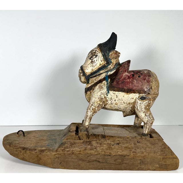 Antique Indian Nandi Bull Figure for your consideration. The item measures approx. 9 3/4 inches tall, 13 inches long and 5...