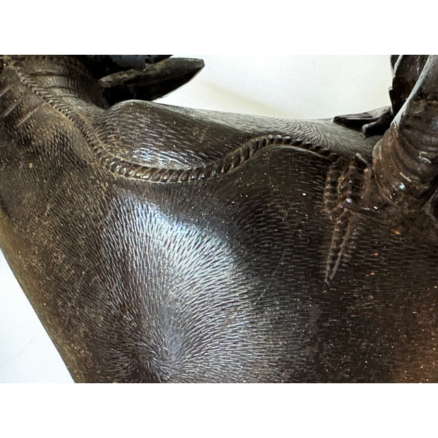 19th Century Chinese Hardwood Carving of Boy on Water Buffalo For Sale In Palm Springs - Image 6 of 14