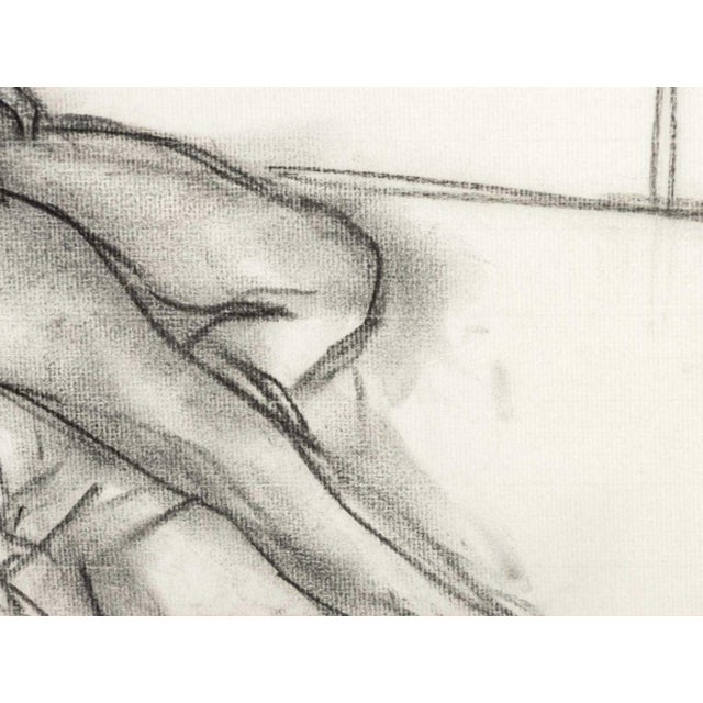 Mid 20th Century Manfred Schwartz Nude Woman Study Charcoal For Sale - Image 5 of 7