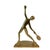 Mid Century Modern Abstract Brass Tennis Player Bookend Set of 2 For Sale - Image 11 of 14