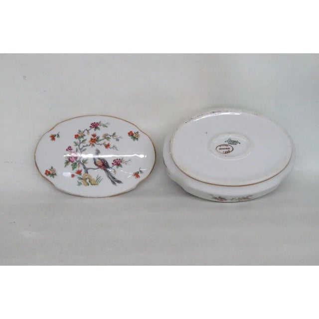 Limoges Porcelain Flower Bird Decoration Large Dresser Vanity Jewelry Box For Sale In Miami - Image 6 of 13