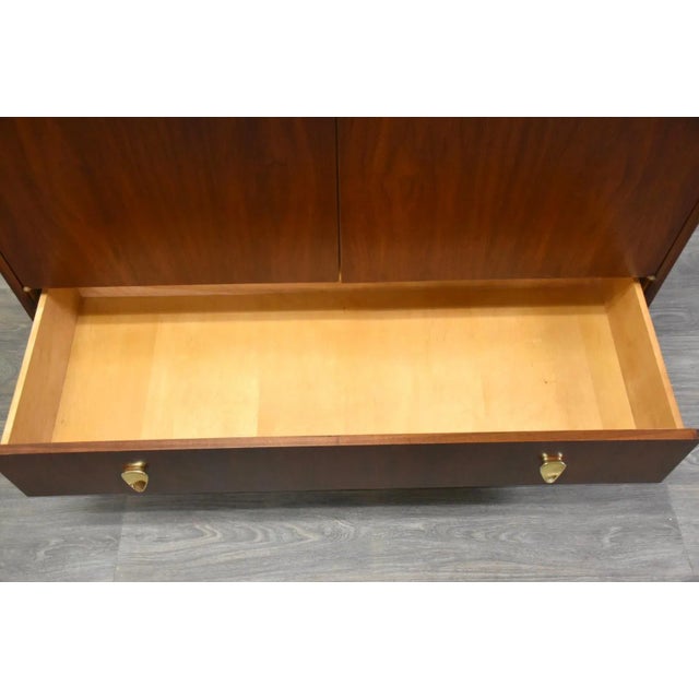 Wood Walnut Armoire Dresser For Sale - Image 7 of 12