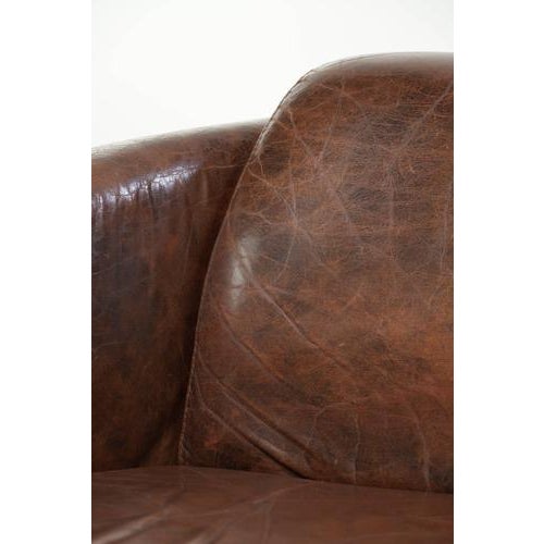 Aviator Cowhide Leather Armchair For Sale - Image 11 of 13