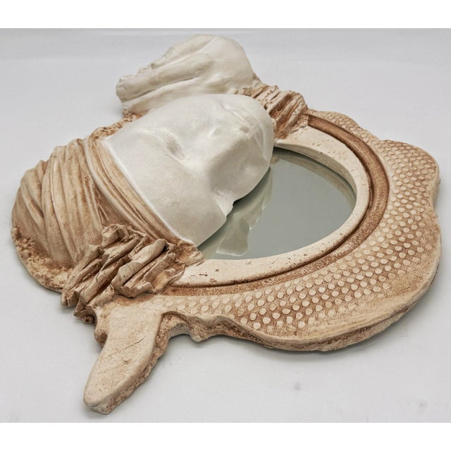 Cream "Girl in Mirror" Wall Sculpture by Marc Sijan For Sale - Image 8 of 10